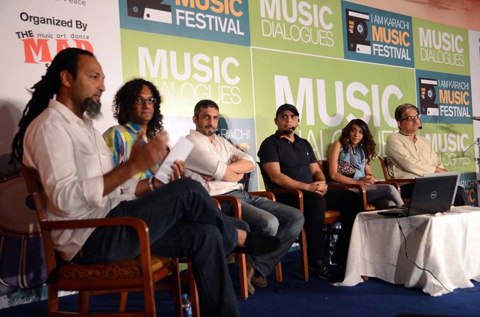 Kashan of Mizmaar on the panel of speakers [third from right]
