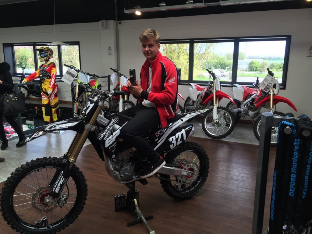 Ollie on his Chichester Honda Epic Energy, Honda CRF250R [2]