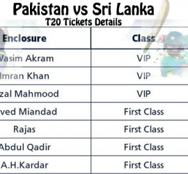 Pakistan vs Sri Lanka T20 Tickets Online Booking, Price & Ticket Centers List